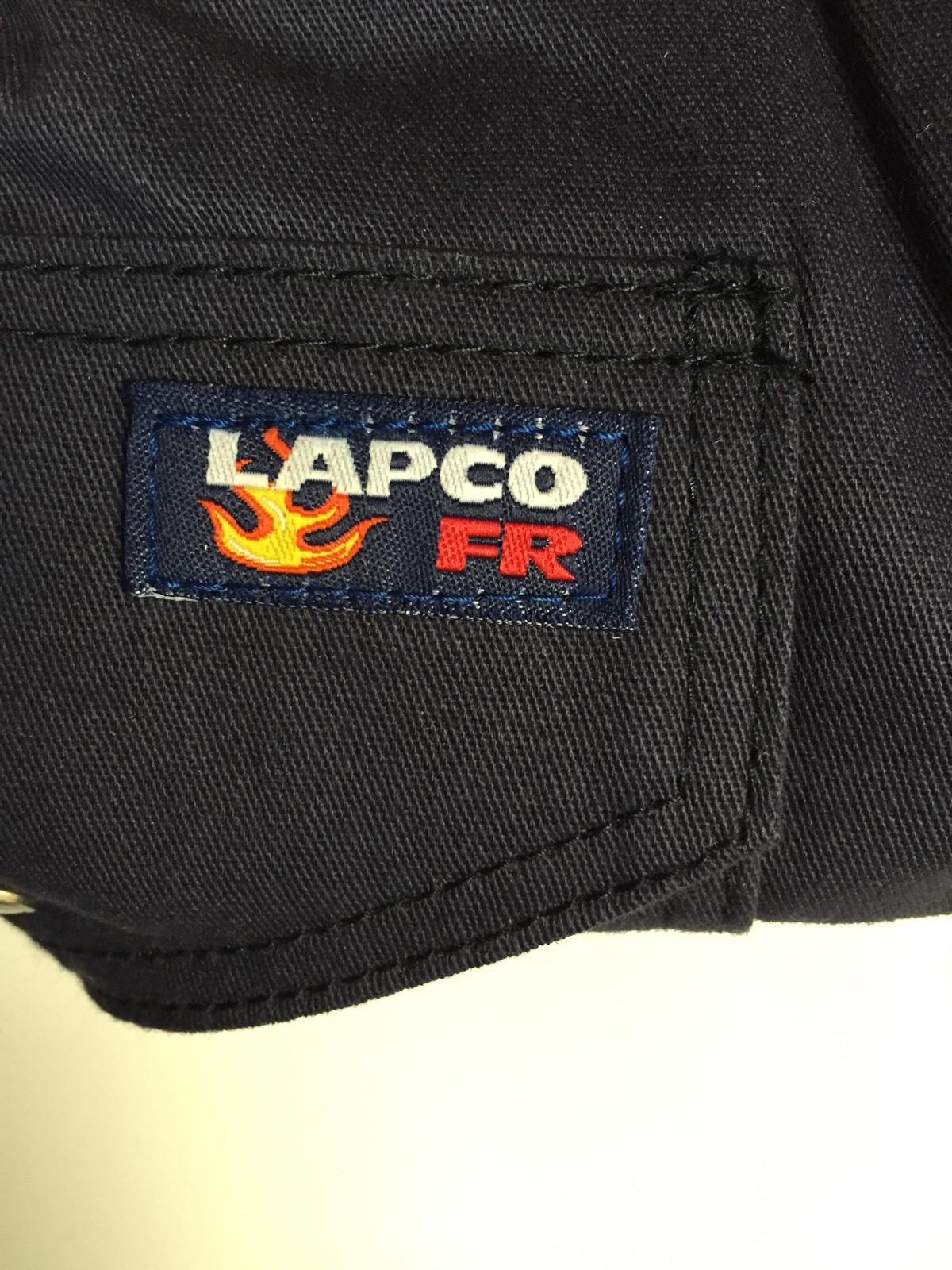 Lapco 7oz Flame Retardant Navy Blue Work Shirt Large