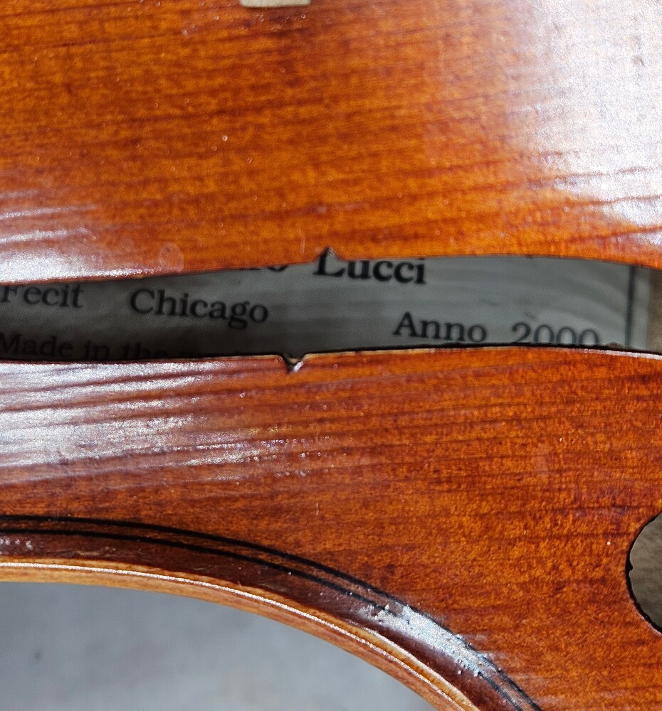 Santaro Lucci Christopher Pu Chicago 2000 4/4 Violin with Case 3 Bows
