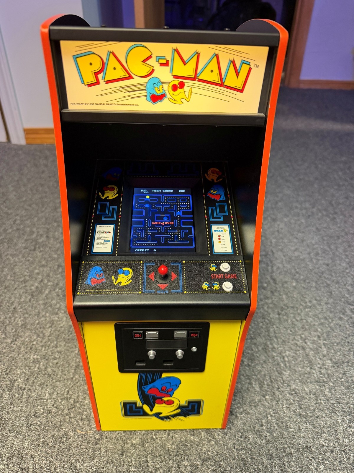 NUMSKULL QUARTER  ARCADE  PAC-MAN COLLECTORS EDITION ARCADE (1/4 Scale) w/ COIN
