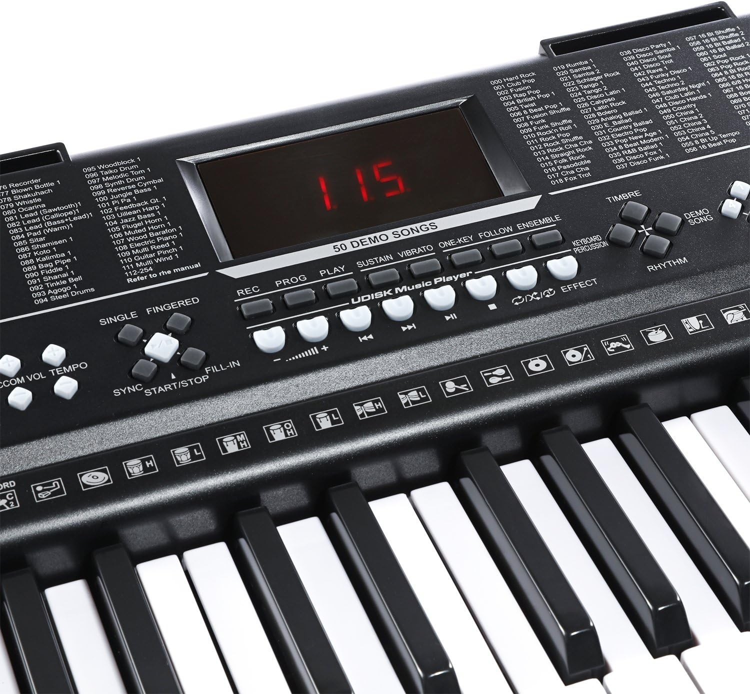 61 Key Standard Keyboard with USB Connectivity and Complete Music Accessory Kit