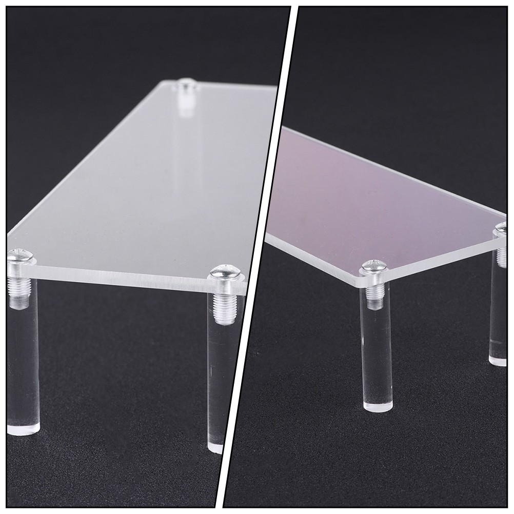 2Pcs Reusable Acrylic Display Stand Transparent Showing Shelf for Small Spaces