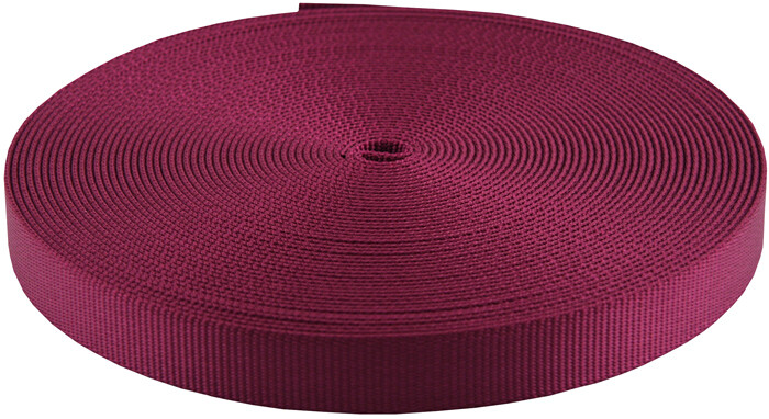 3/4 Inch Burgundy Heavy Plus Nylon Webbing Closeout, 10 Yards