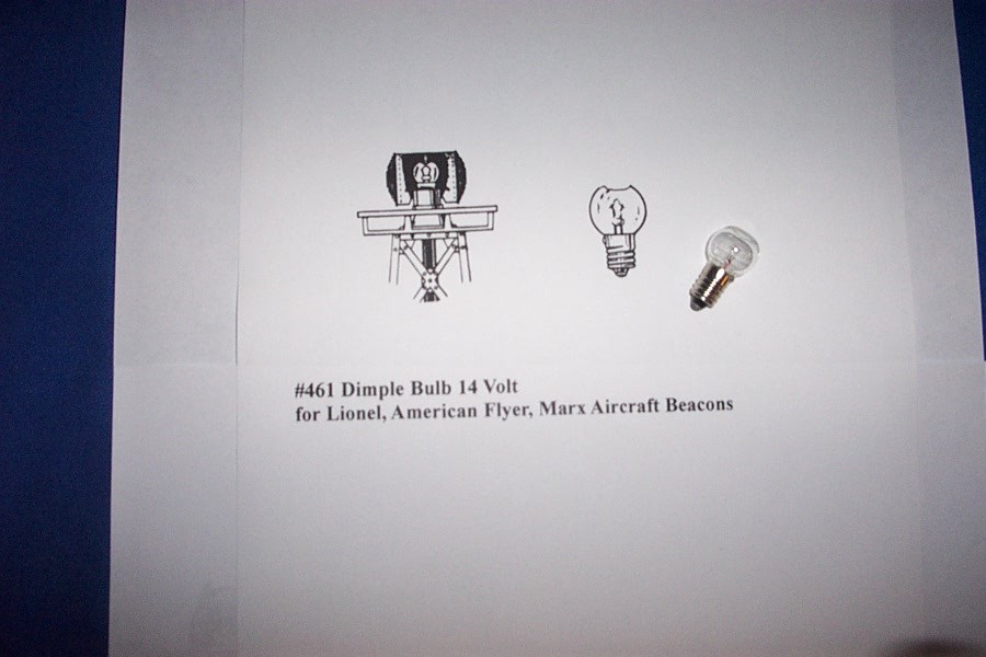 American Flyer Parts - #461 Dimple Bulb for Aircraft Beacon 2 Pcs #260