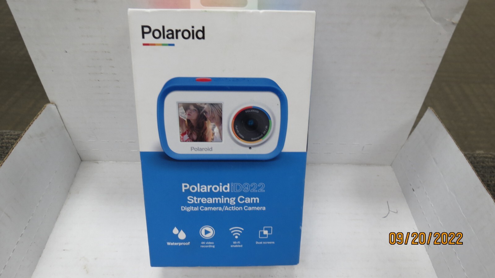 POLAROID iD922 STREAMING CAM DIGITAL ACTION CAMERA WATERPROOF NEW