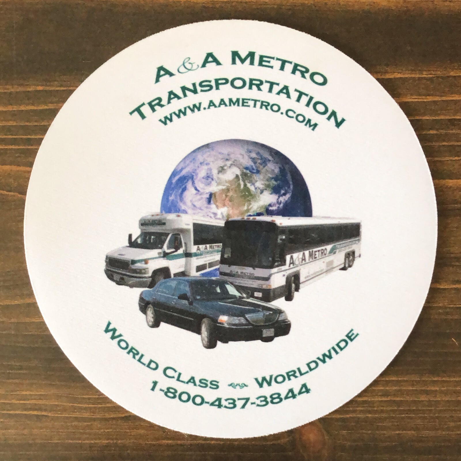 Vintage A&A Metro Transportation Mouse Pad - White 8" Round