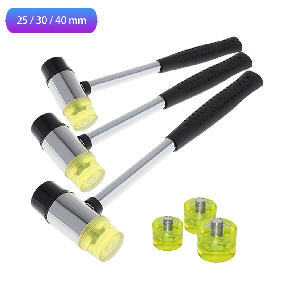 25mm 30mm 40mm Double Sided Working Window Nylon Hammer Anti-skid Handle
