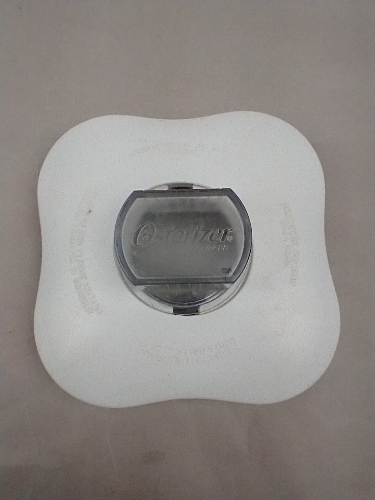 Genuine Oster Osterizer Blender Jar Lid + 2 oz Measuring Cup Clover Top White