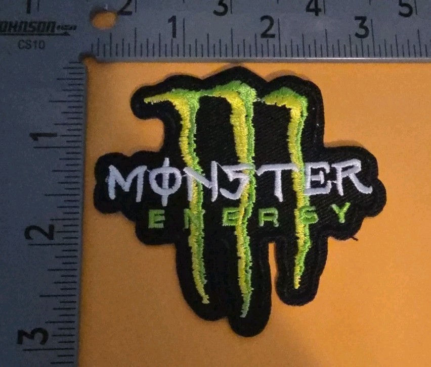 Monster Logo Energy Drink Embroidered Iron/Sew On Patch