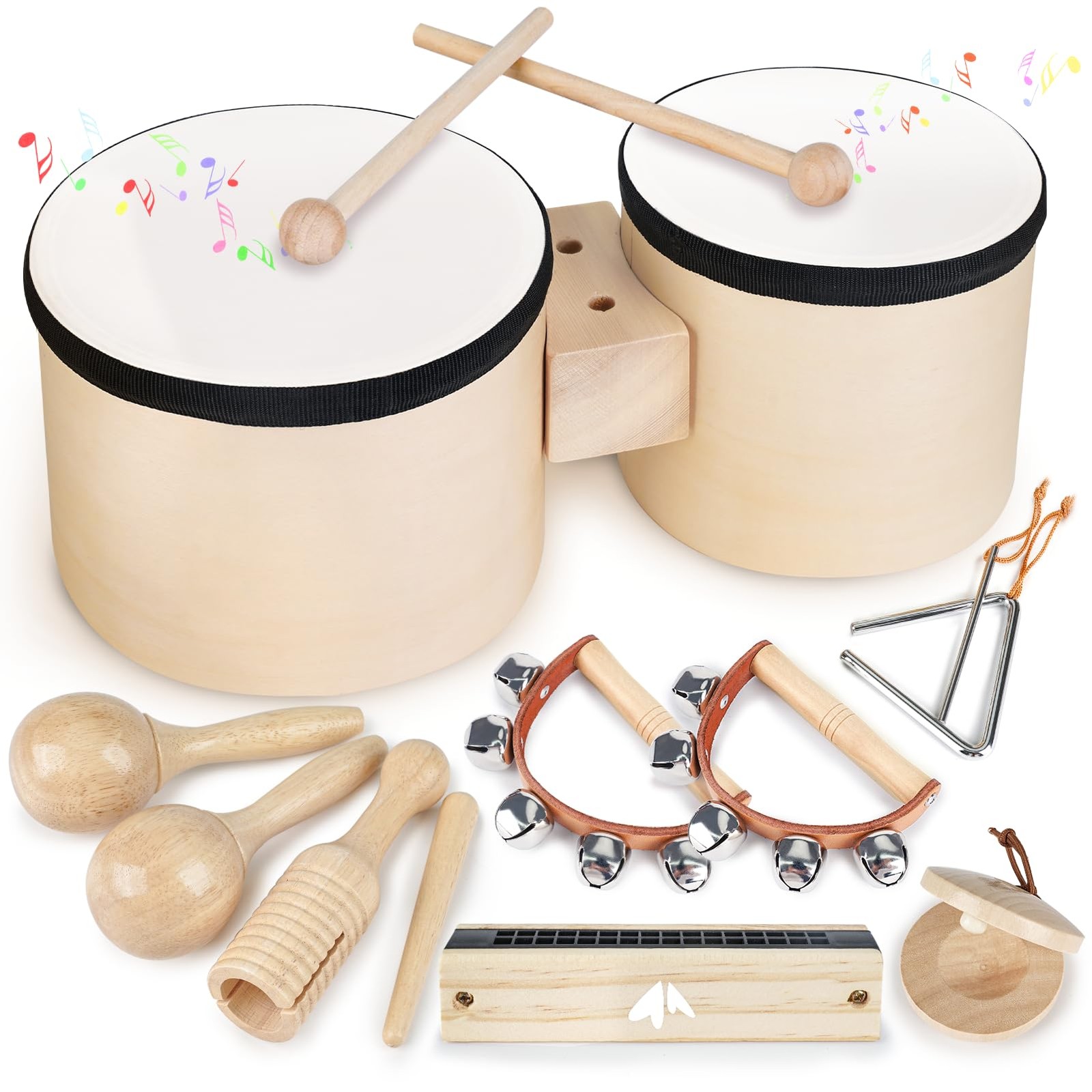 Vanplay Kids Drum Set Musical Instruments Toy Gift for 2-3 Year Old Boys