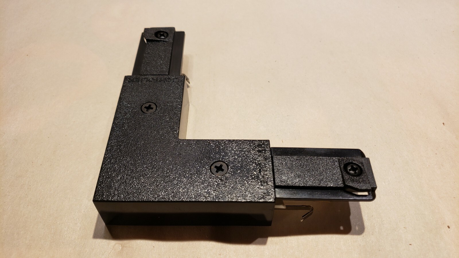LIGHTOLIER 6050BK Lytespan Basic Matte BLACK "L" CONNECTOR