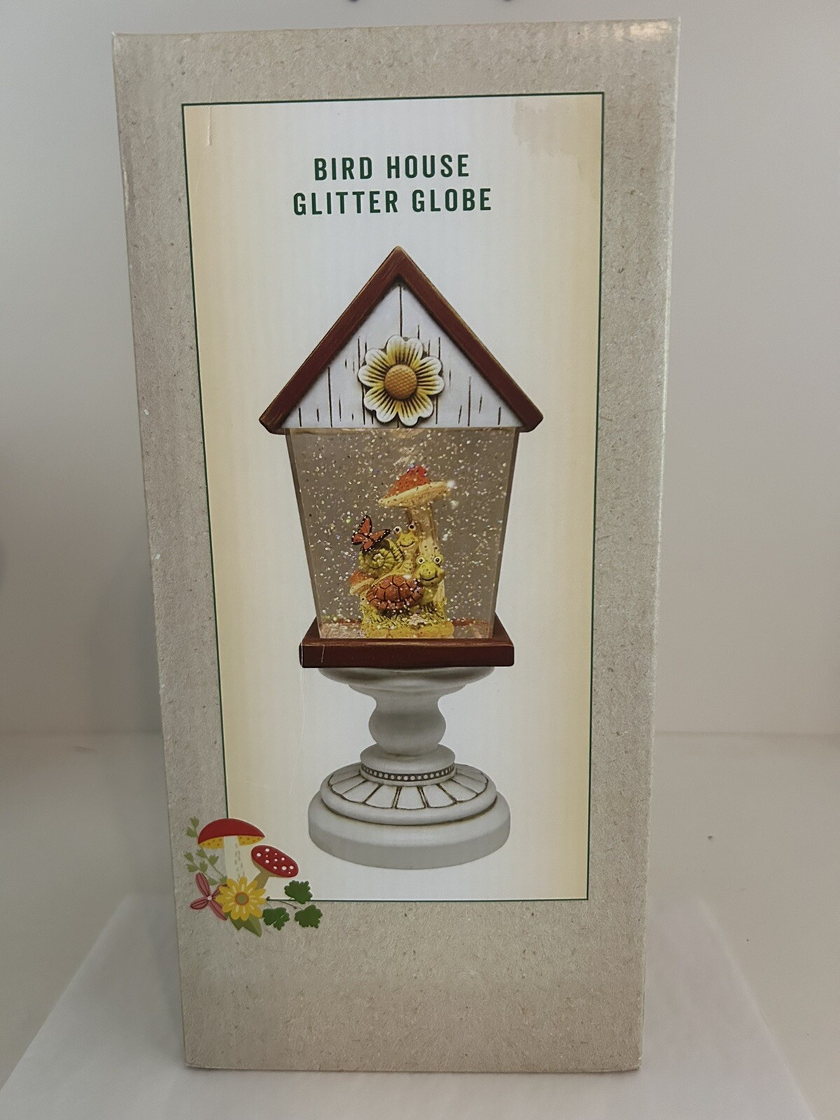 BIRD HOUSE GLITTER GLOBE Cracker Barrel Exclusive HTF Brand New!