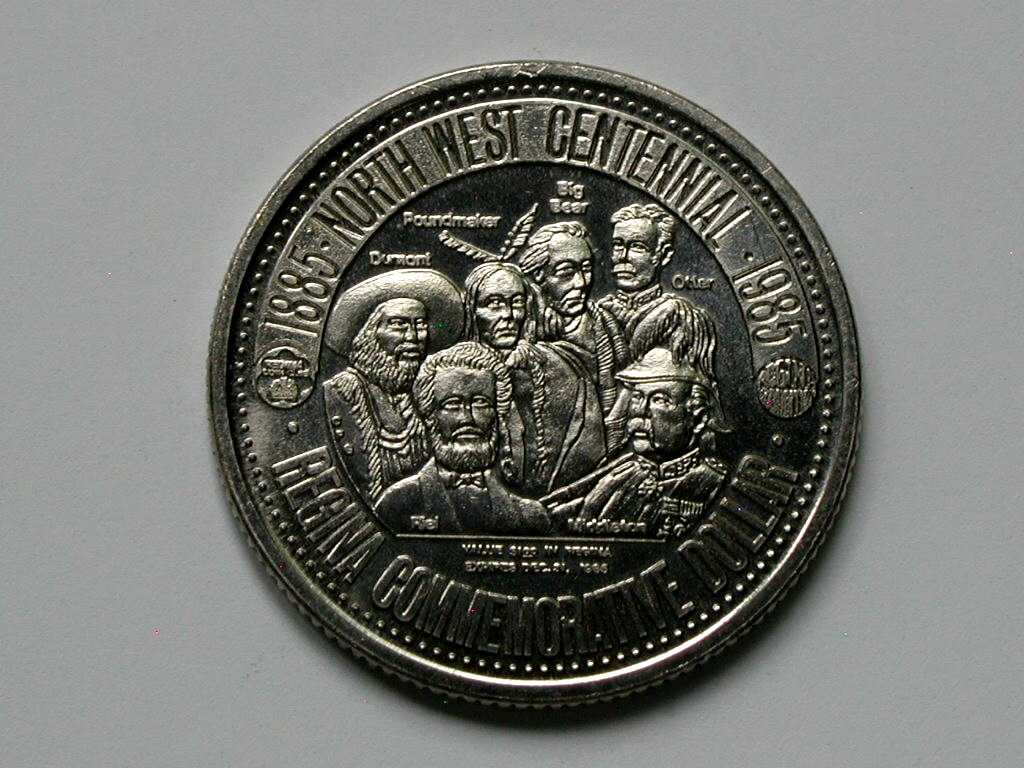 Regina SK CANADA 1985 Trade DOLLAR Token North West Rebellion Metis Riel Dumont