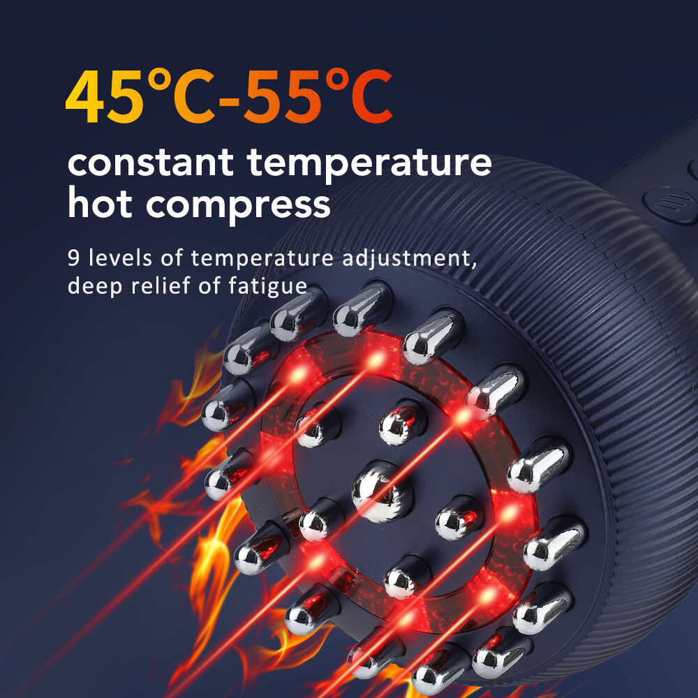 Lymphatic Drainage Cellulite Massager Microcurrent, Red Light, Heat & Vibration
