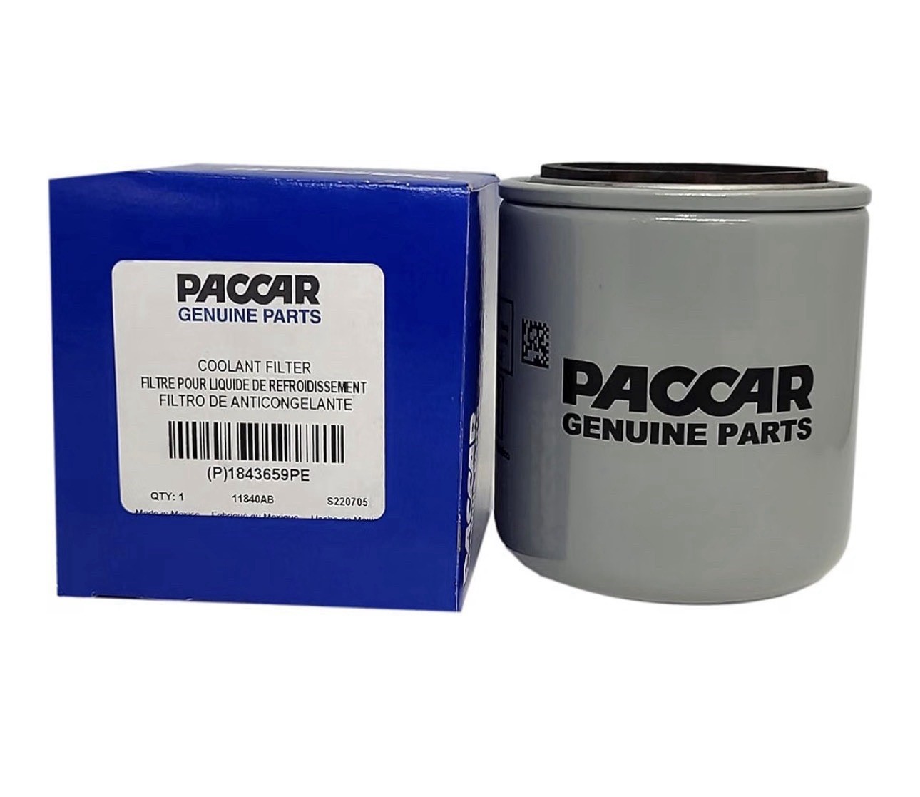 Paccar Coolant Filter OEM 1843659 for Kenworth Peterbilt MX11 MX13 Spin-On