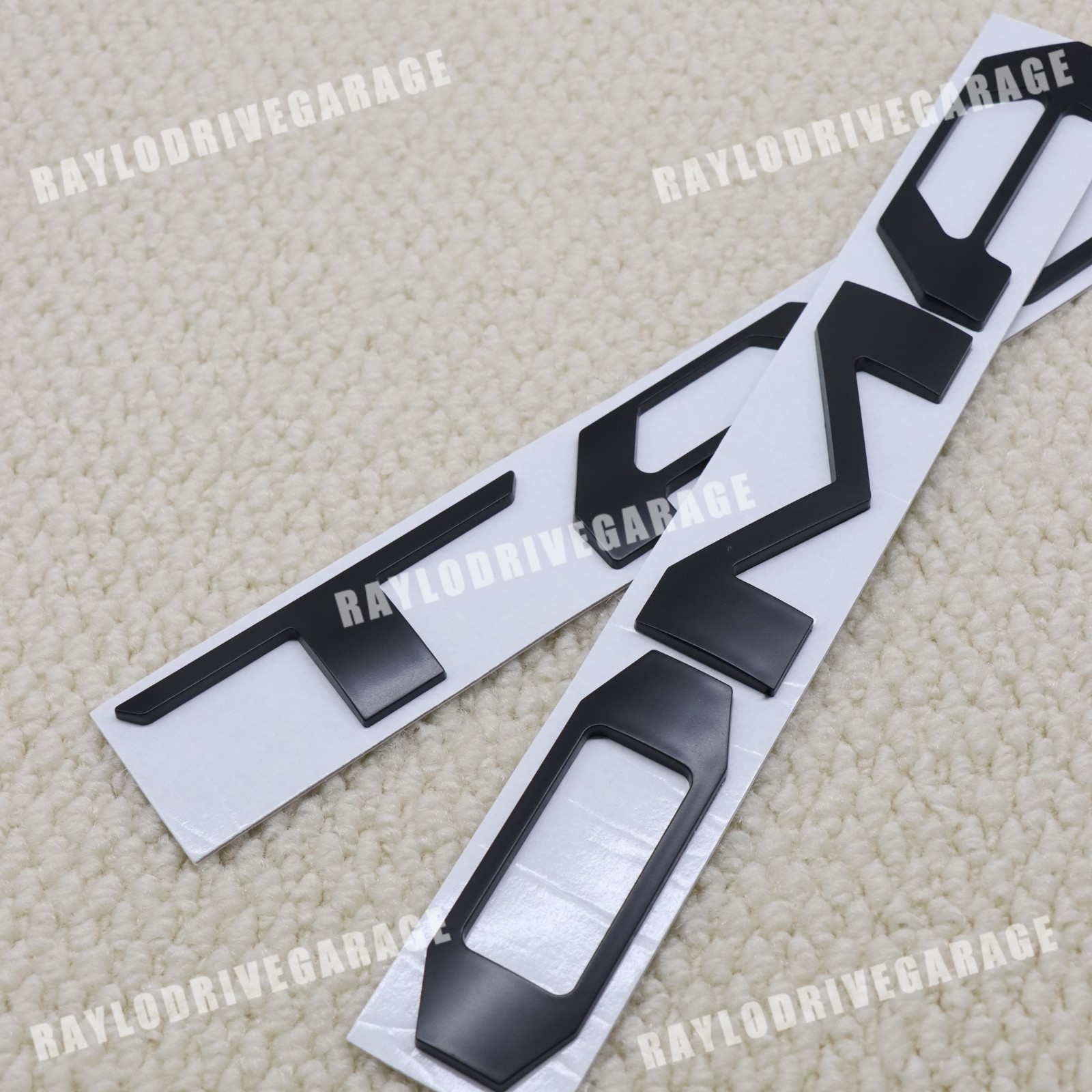 3D Raised Tailgate Insert Letters For 2016-2023 Tacoma Matte Black Emblem Badge