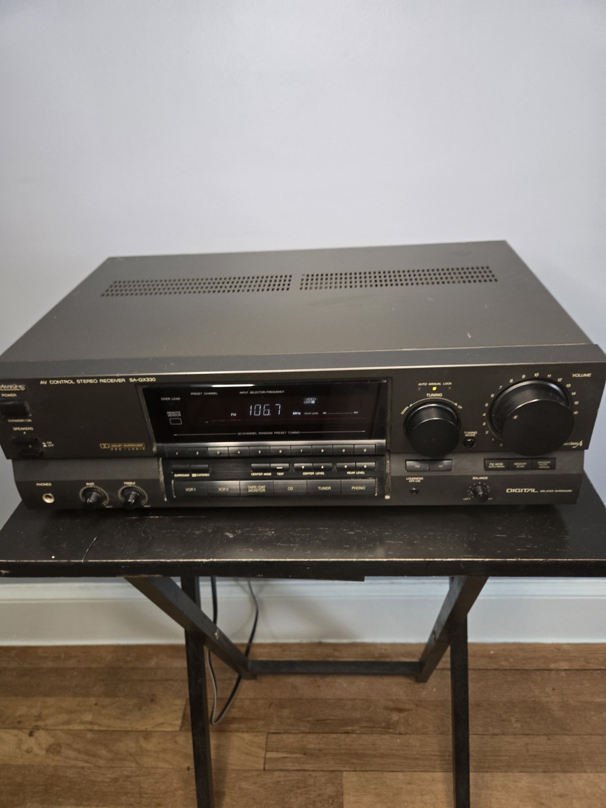 Technics SA-GX330 AV Control Stereo/VCR/CD/PHONO Receiver. READ