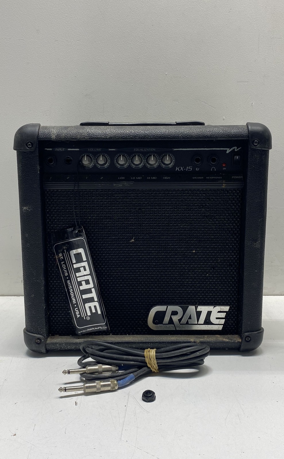 Crate KX-15 15W Keyboard Amplifier Combo Dual Input 4-Band EQ Power Tested