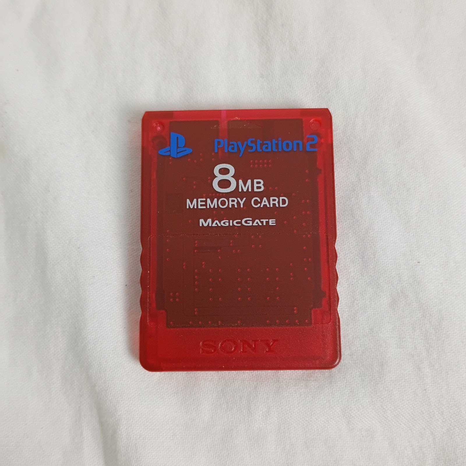 Sony Playstation 2 PS2 Official OEM MagicGate 8mb Memory Card Red SCPH-10020