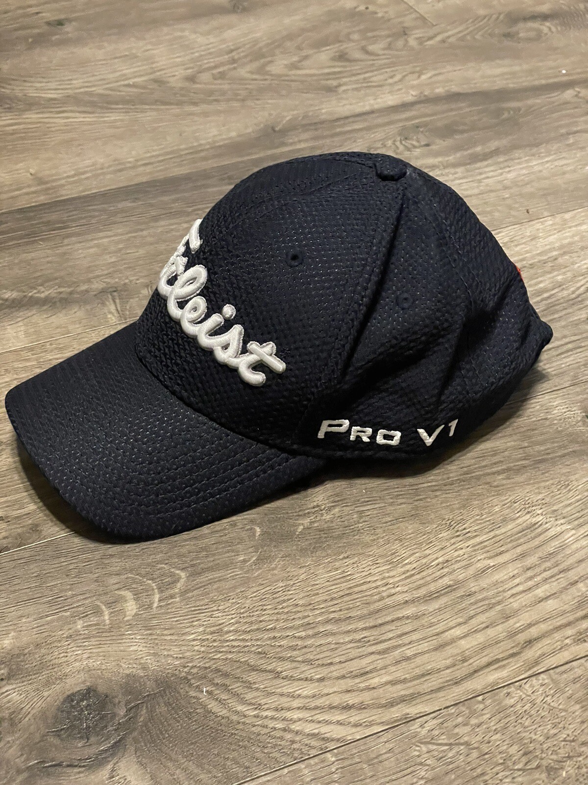 TITLEIST PRO V1 FJ Footjoy Golf Hat Cap Embroidered Adjustable A-Flex Navy Blue