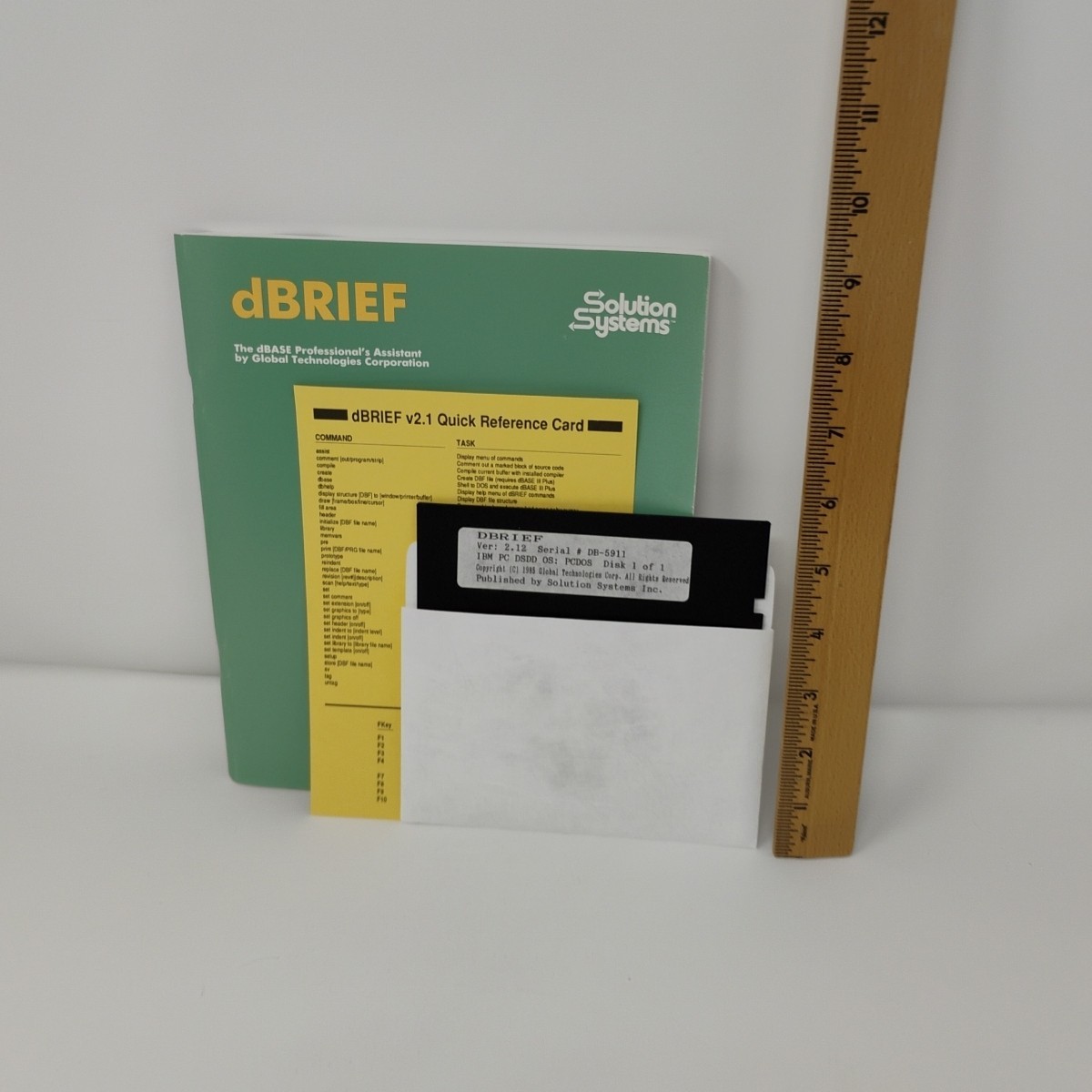 dBrief Version 2.12 Solution Systems IBM PC 5.25" Floppy Disk dBase Assistant