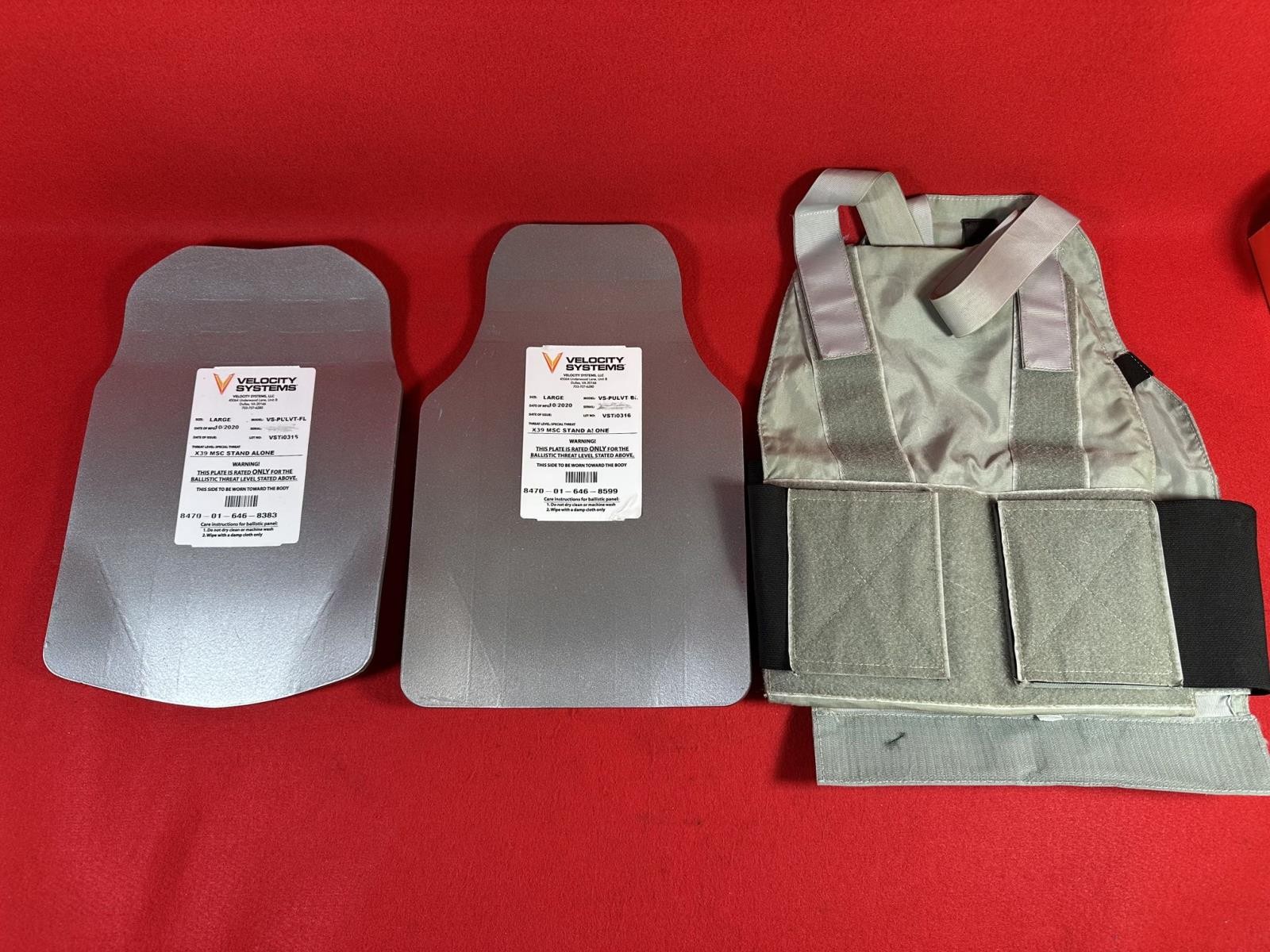 Velocity Systems 7.62 X39 5.56 Titanium Body Armor Plates & Vest VS-PULVT-FL BL