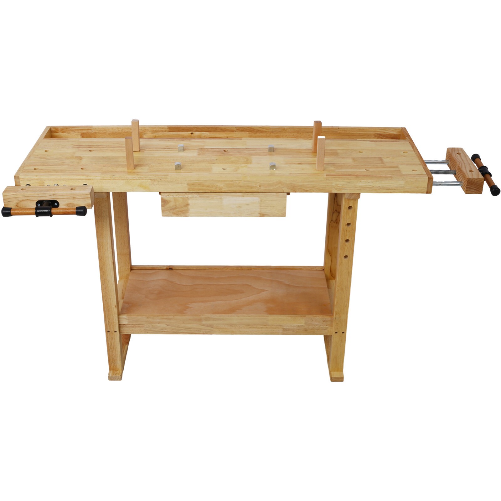55 in Workbench Wooden Work Bench Table Workstation for Garage Workshop Home