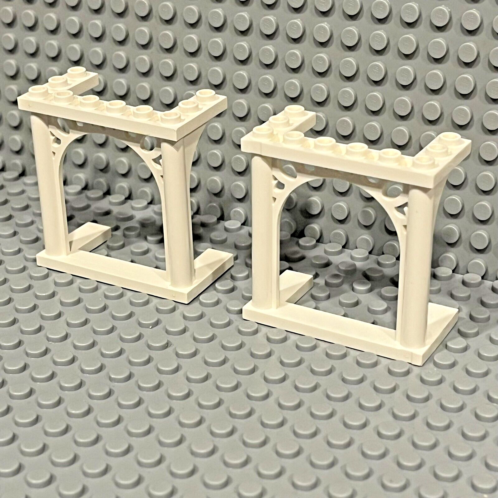 Lego White Arch 3 x 6 x 5 Ornamented Pavilion 30613 19063 Friends (Lot of 2)