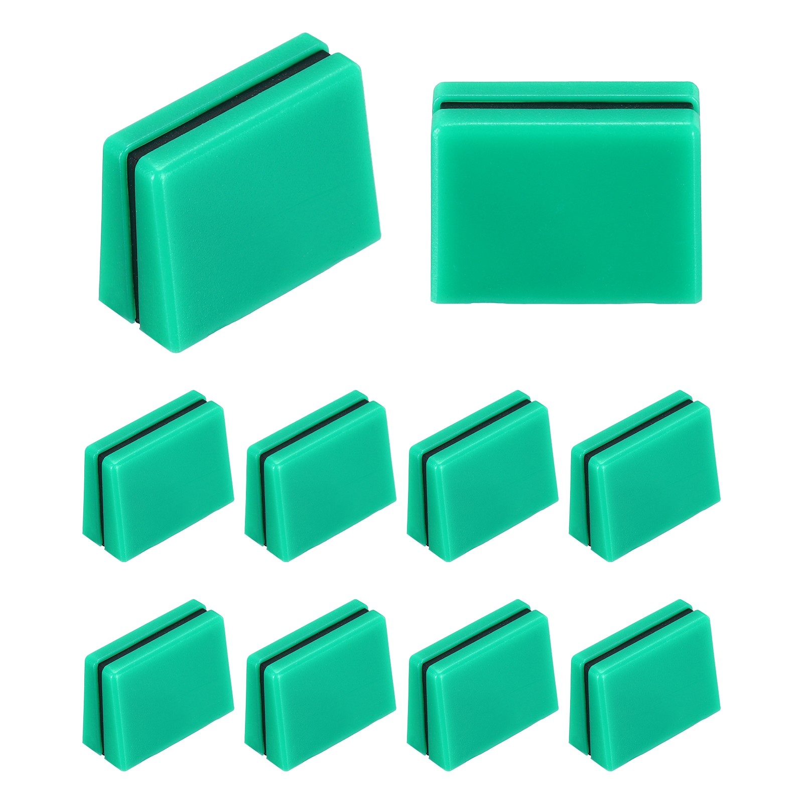 Universal Fader Knobs Green Black Mixer Fader Caps Plastic for DJ Console, 10Pcs