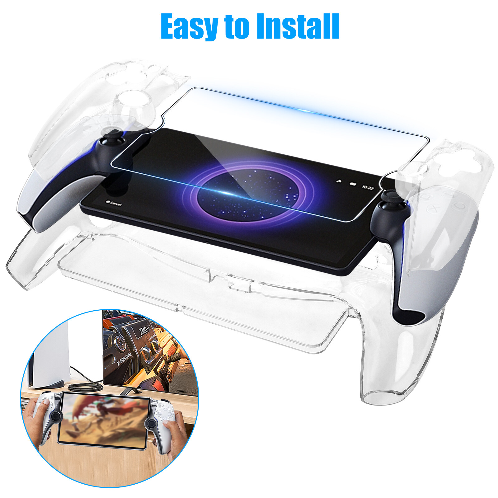 Protective Case PC Cover Protector Kit For PS5 Playstation Portal Remote Player