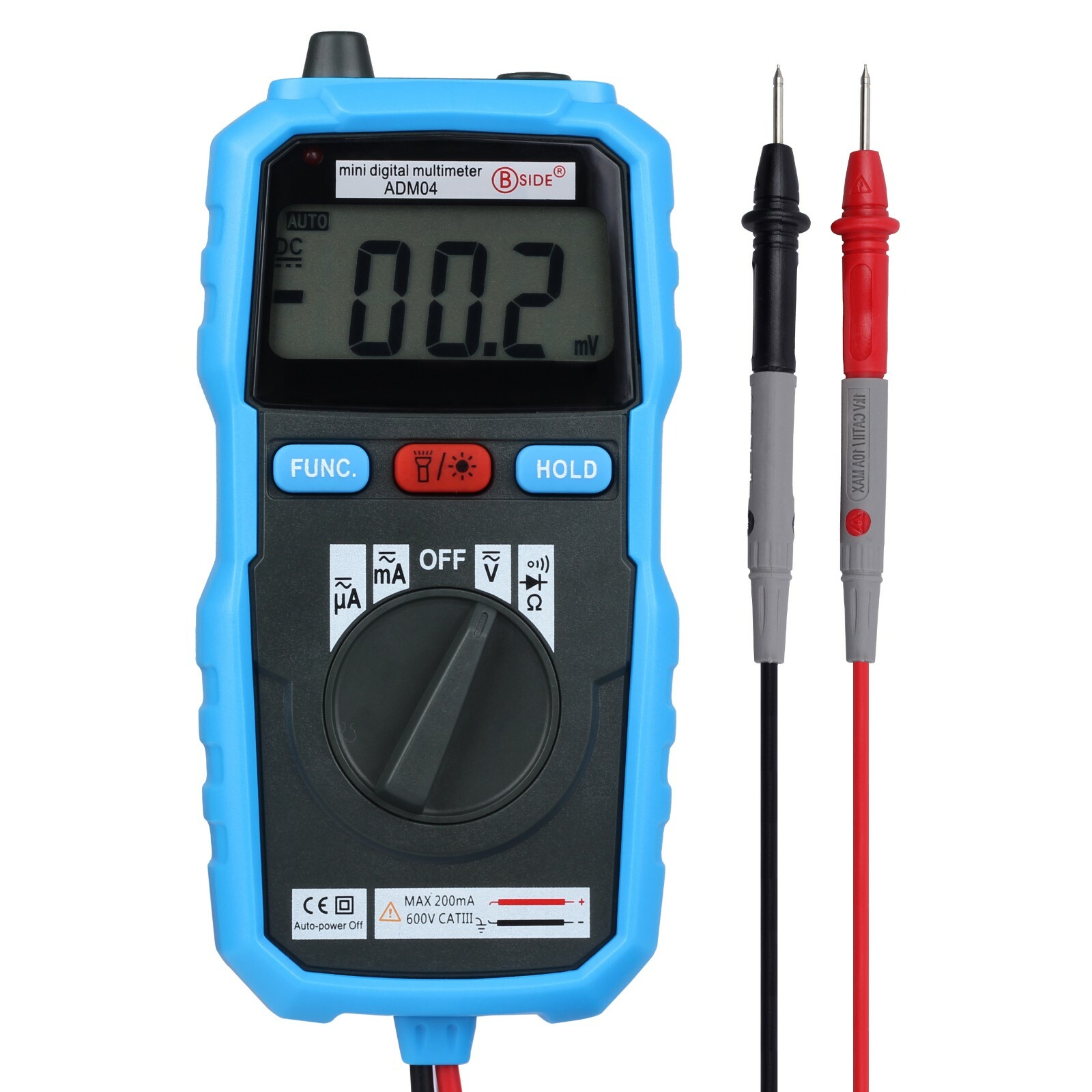 BSIDE ADM04 Mini Digital Auto Range Non-Contact Multimeter Voltage Current USA