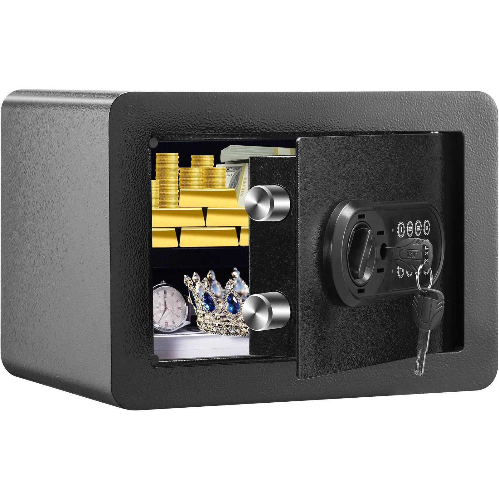 Safe, 0.5 Cubic Feet Home Safe, Steel Security Safe with Digital Keypad and 2 Ke