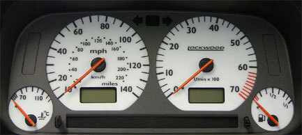 Lockwood VW Golf Mk3 10-140MPH SILVER (ST) Dial Kit 40BBB