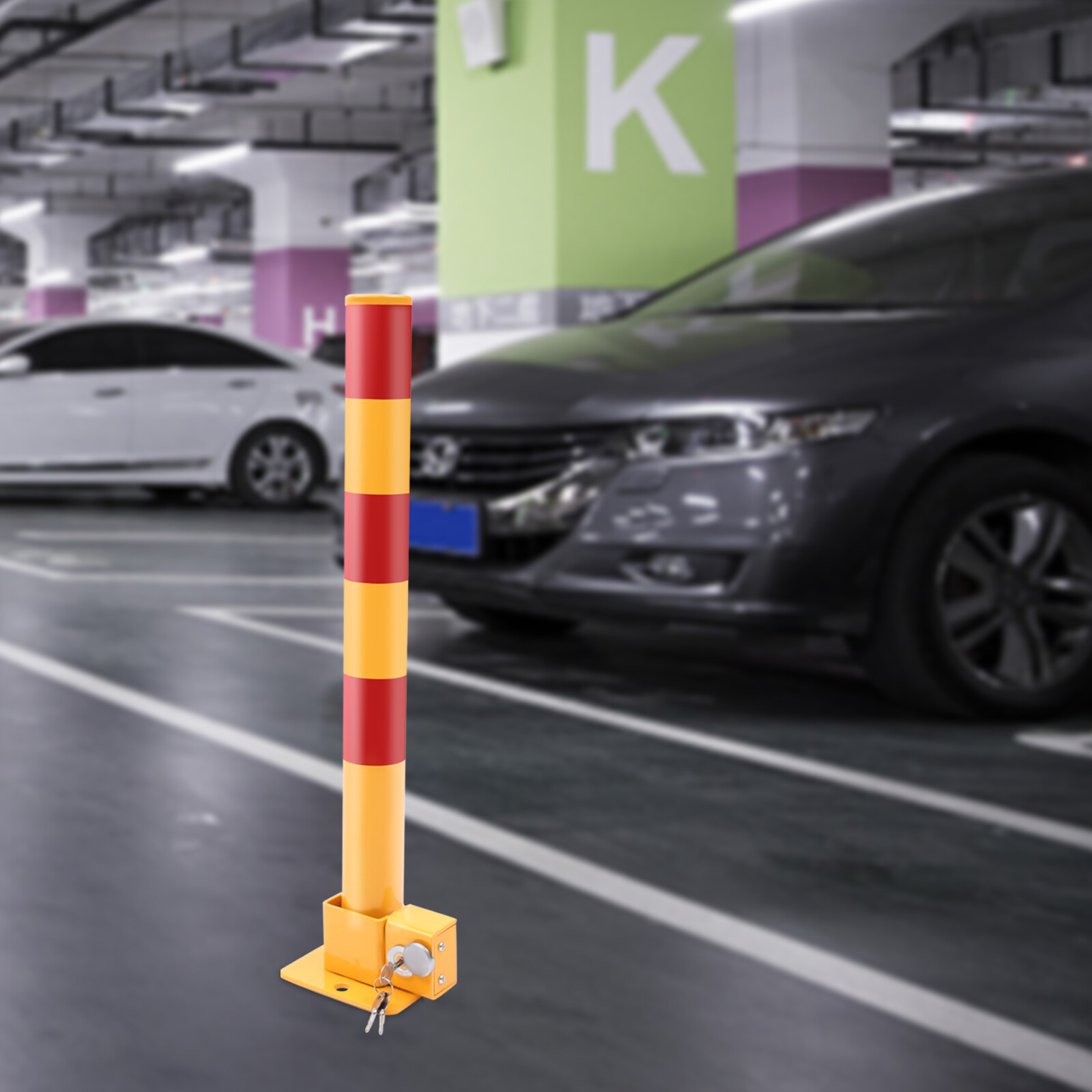 Automatic Locking Parking Post Safety Bollard Iron Pipe Traffic Security Barrier