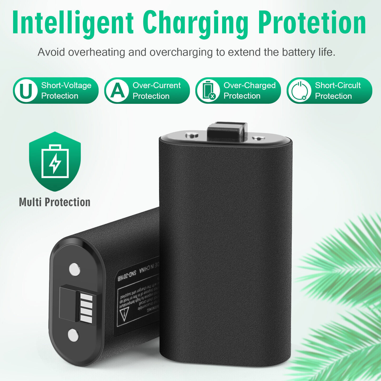 2*Rechargeable Battery+USB Charger Cable Pack For XBOX One/360/S/X Controller US