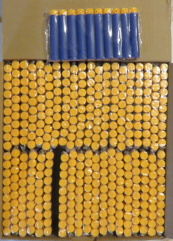 FUCAS 400-Count Foam Tip Orange and Blue Darts SEALED in Box as Pictured!!