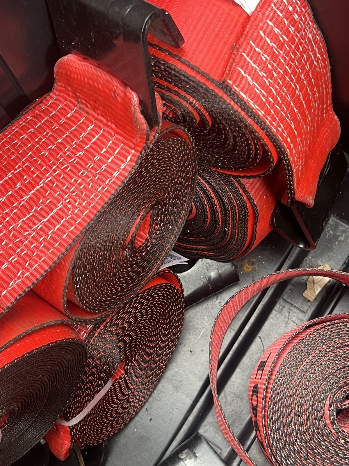 Winch Straps 4"x30' with Flat Hook for Towing. ( 8 Pack Bundles Of RED Rolls!! )