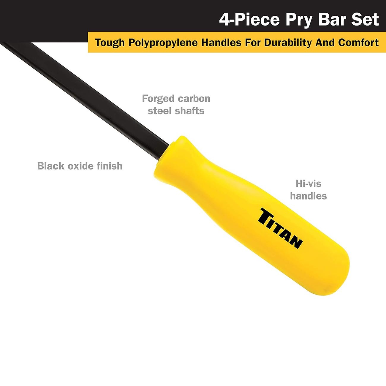 Titan 4 pc Pry Bar Set
