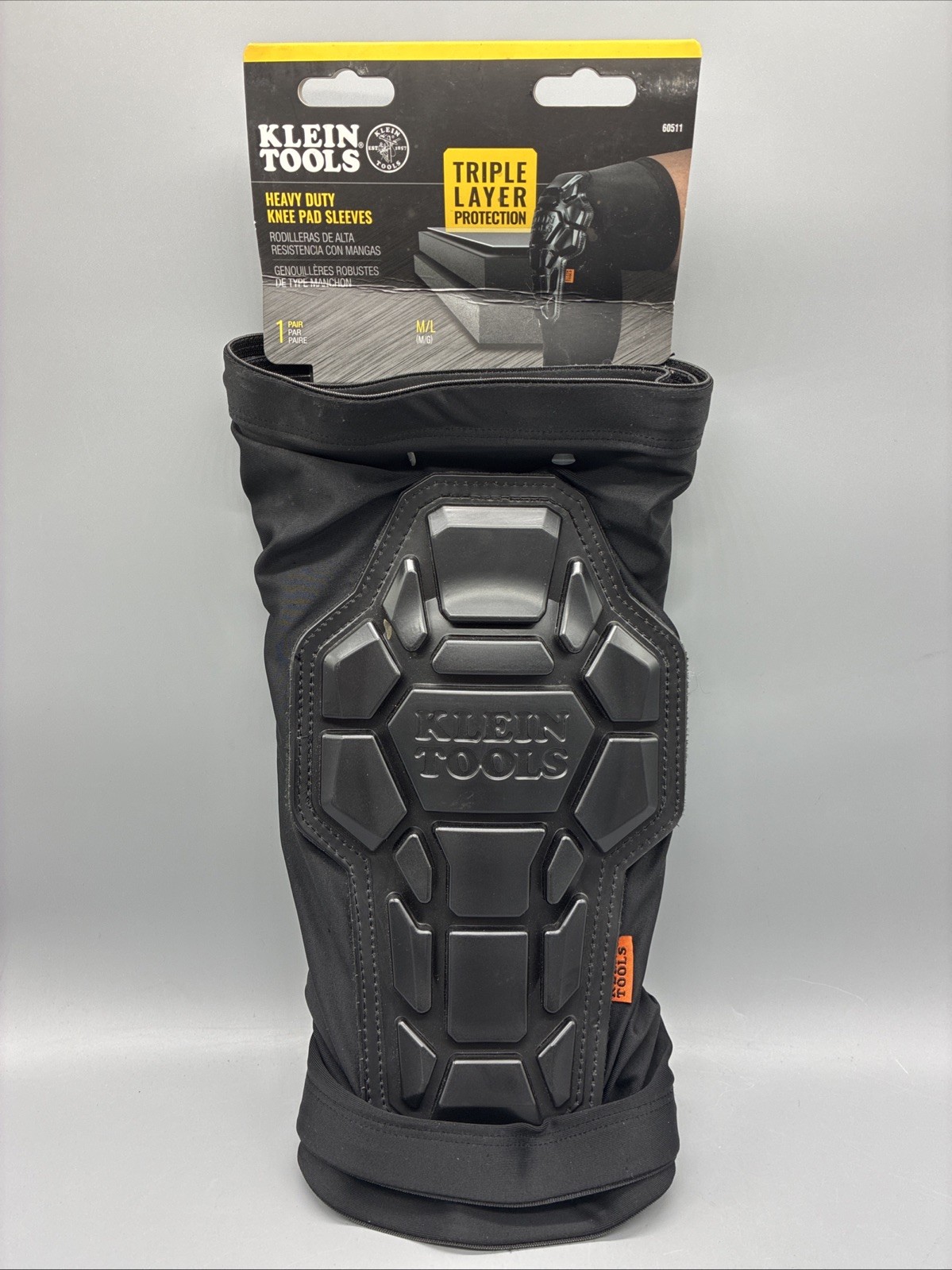 Klein Tools 60511 Heavy Duty Knee Pad Sleeves - Size M/L - Brand New