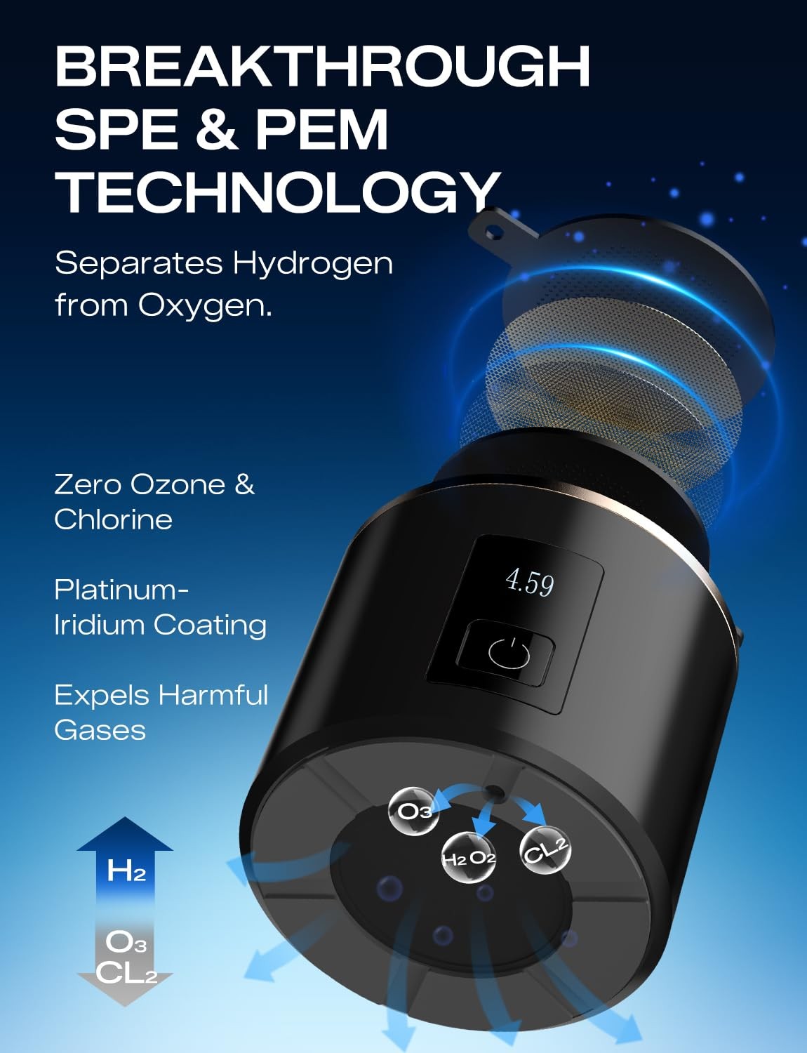 PUREPEBRIX Hydrogen Water Bottle GeneratorUp to 8100 PPB Molecular Hydrogen, ...
