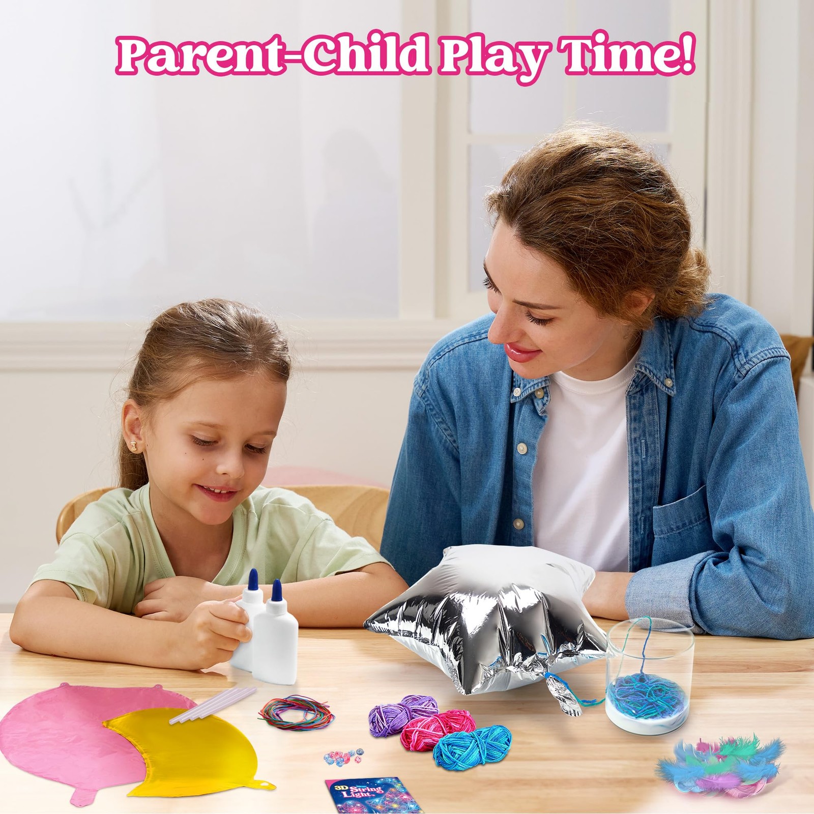 Klever Kits 3D String Art Kit for Kids, Light Up Small, Multi-Colored