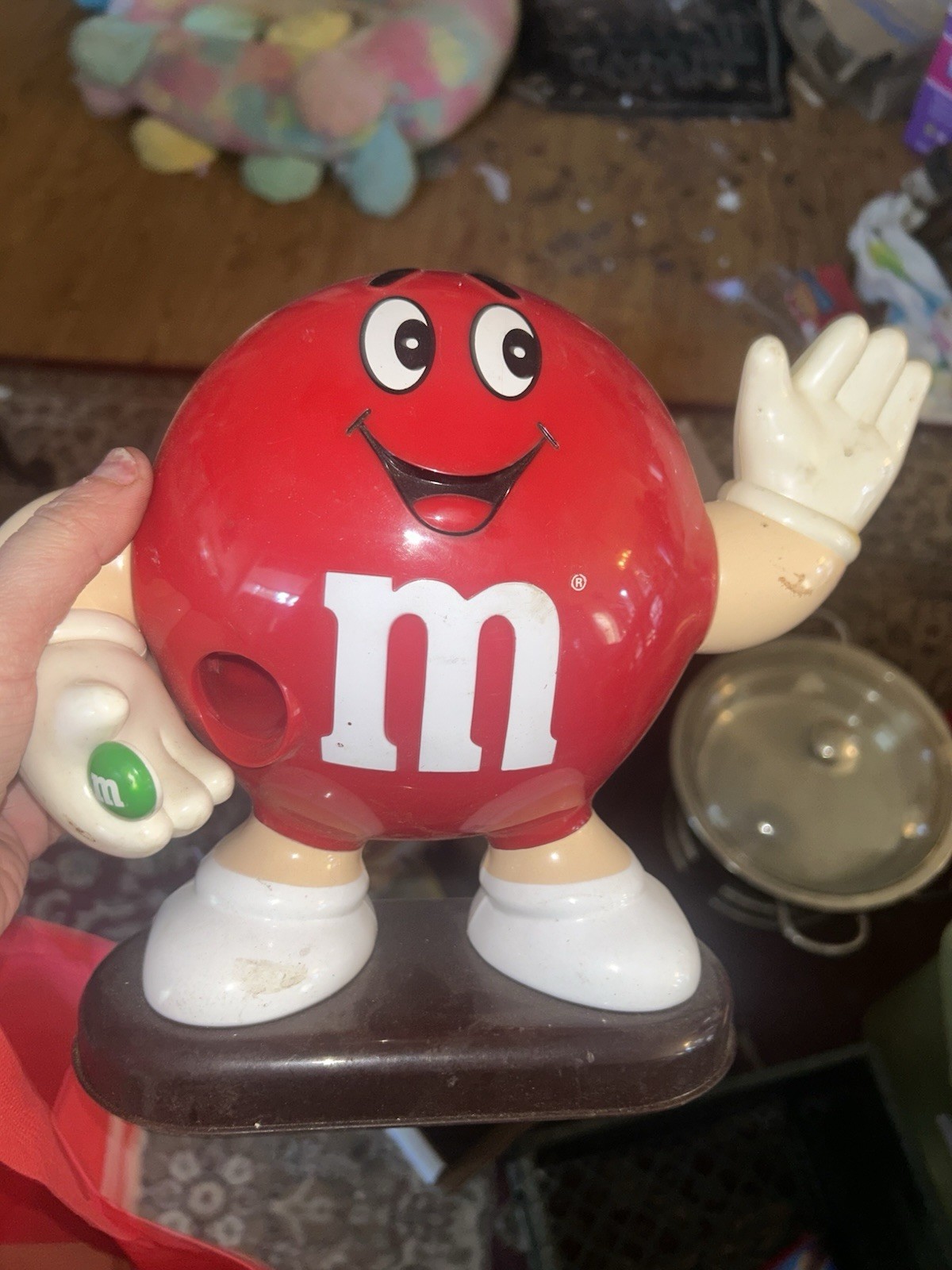 Vintage M&M Candy Dispenser - Pull Arm To Dispense Candy