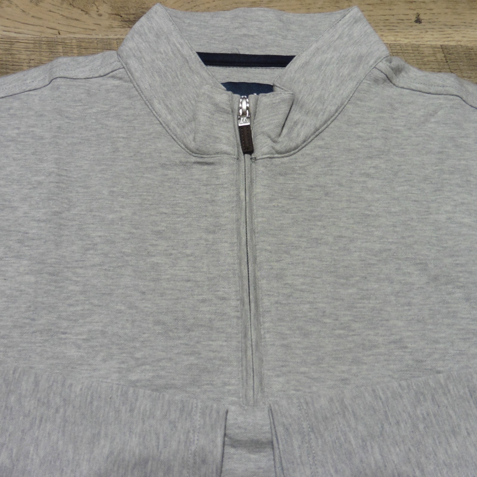 MIZZEN + MAIN Mens M MEDIUM PULLOVER KPI QUARTER ZIP GREY PERFORMANCE GOLF 1/4