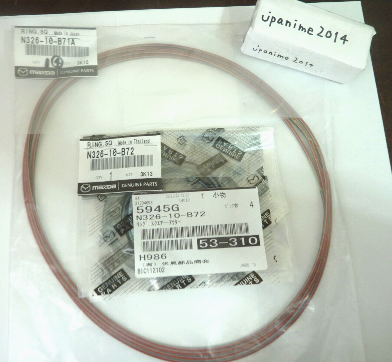 " Mazda RX7 RX8 Rings Outer Inner Seals Genuine N326-10-B71A x4 , N326-10-B72 x4