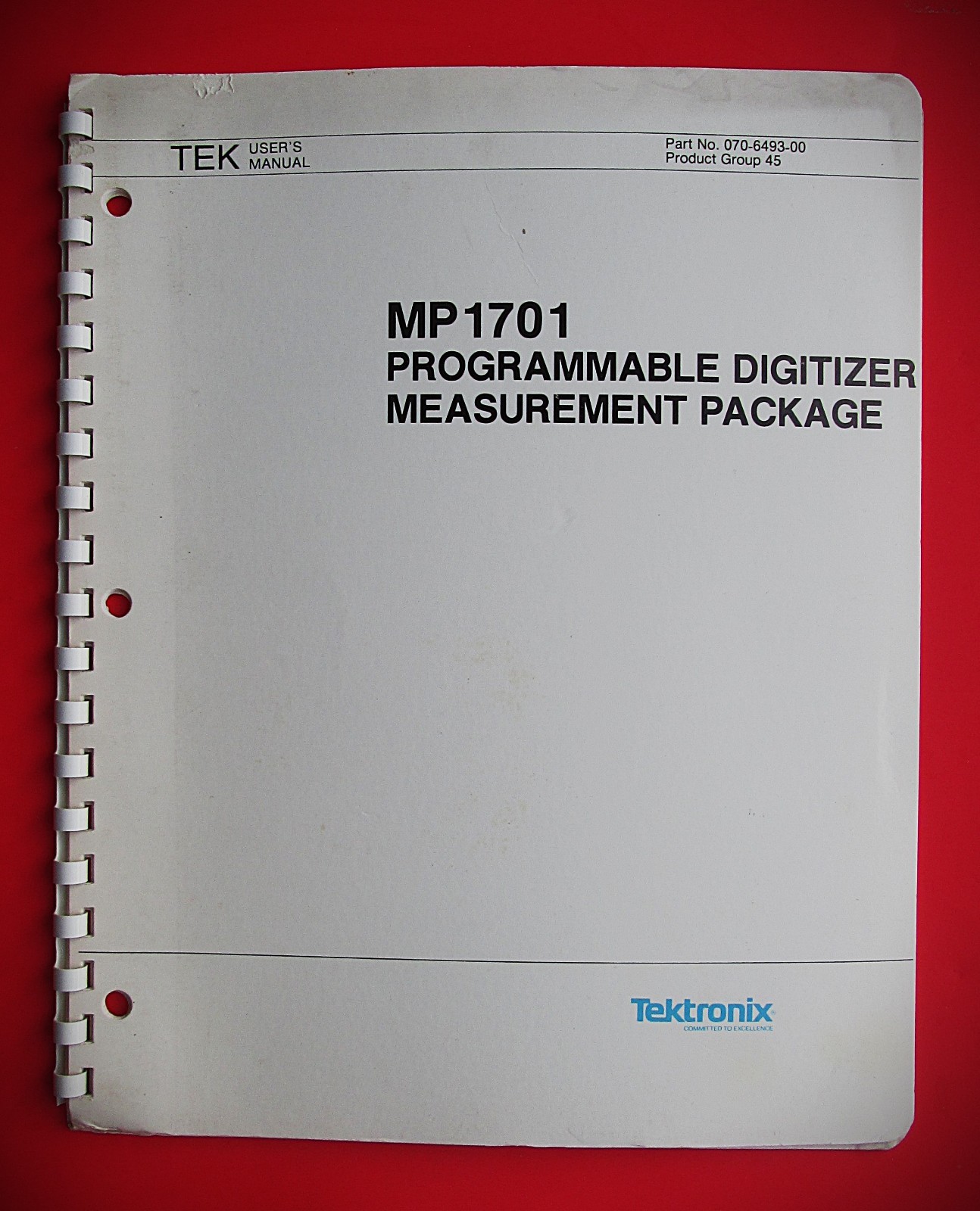 Original Tektronix MP1701 Programmable Measurement Package Manual