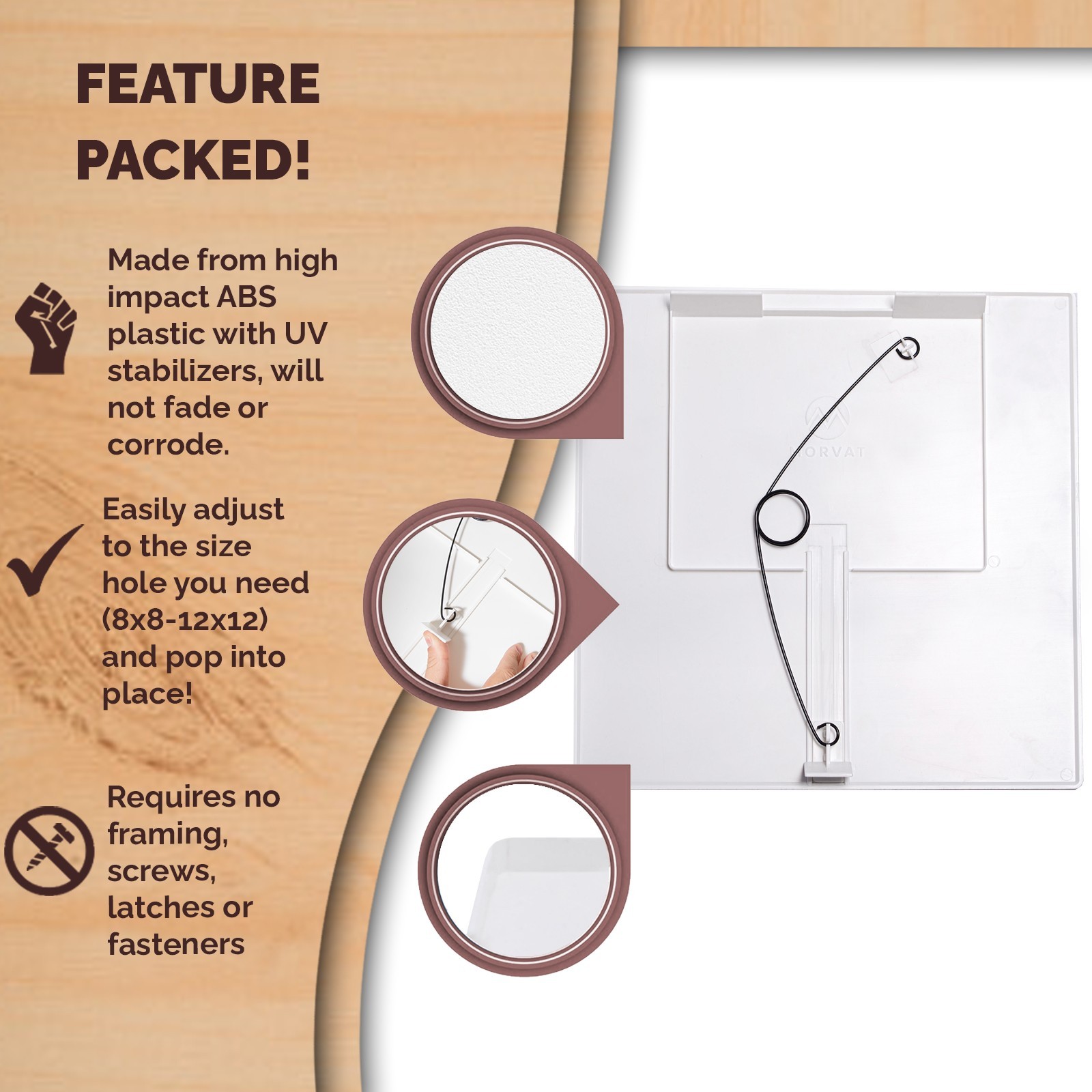 Morvat 14x14 Adjustable Spring Access Panel for Drywall & Ceiling, 4 Pack