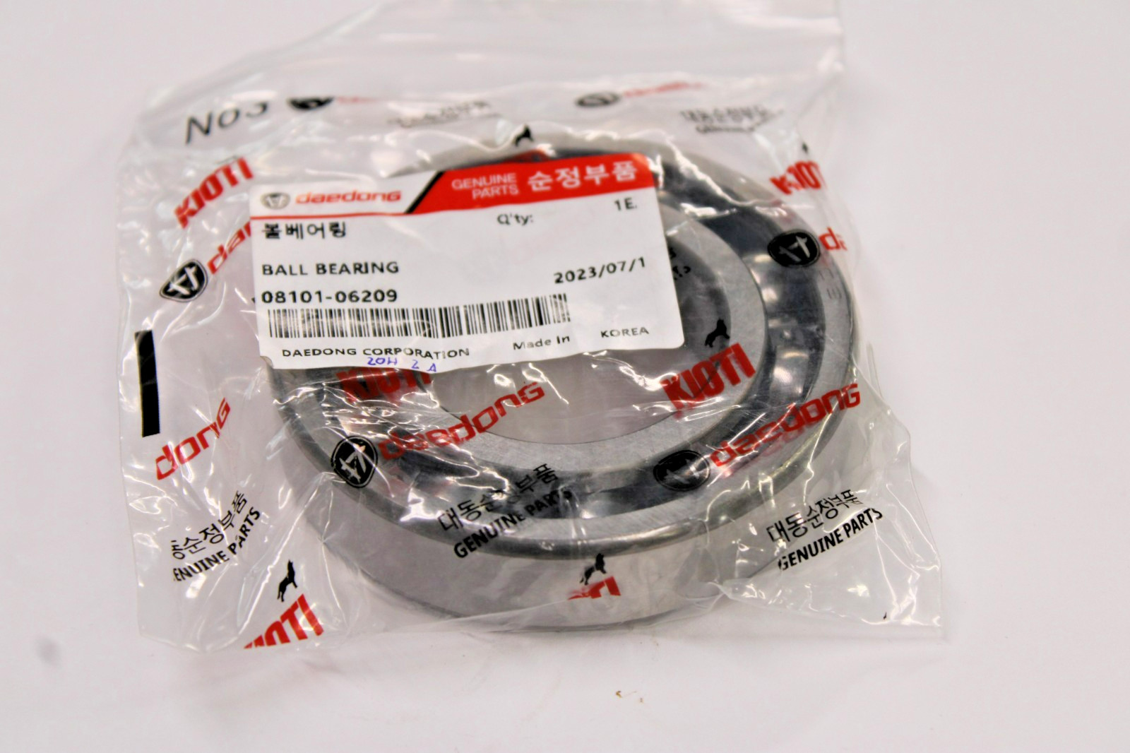 NEW OEM KIOTI 08101-06209 BEARING FOR CK, DK DS, HX, LB, LK, REAR AND FRONT AXLE