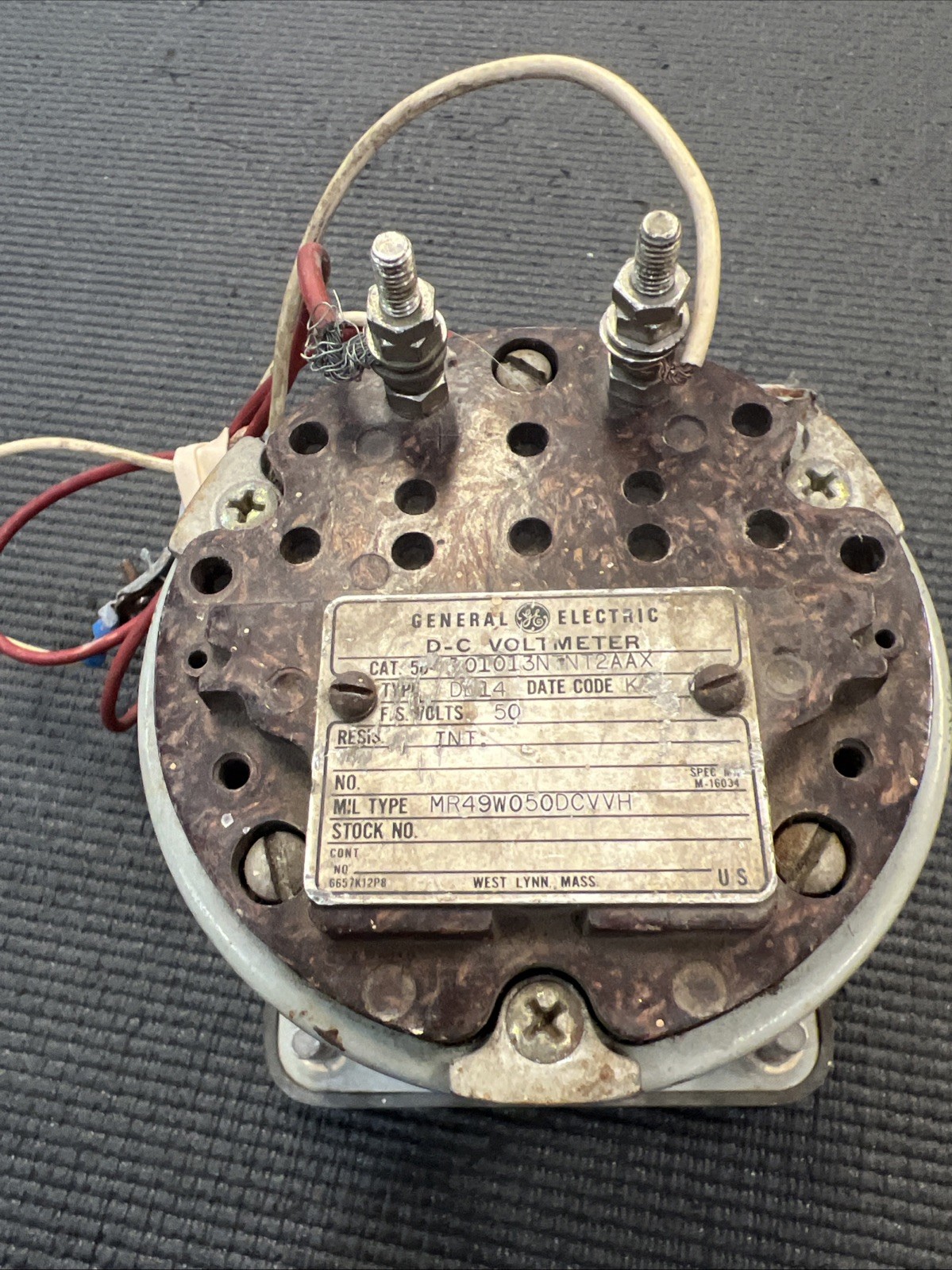 GENERAL ELECTRIC DC V METER 0 TO 50 VOLT