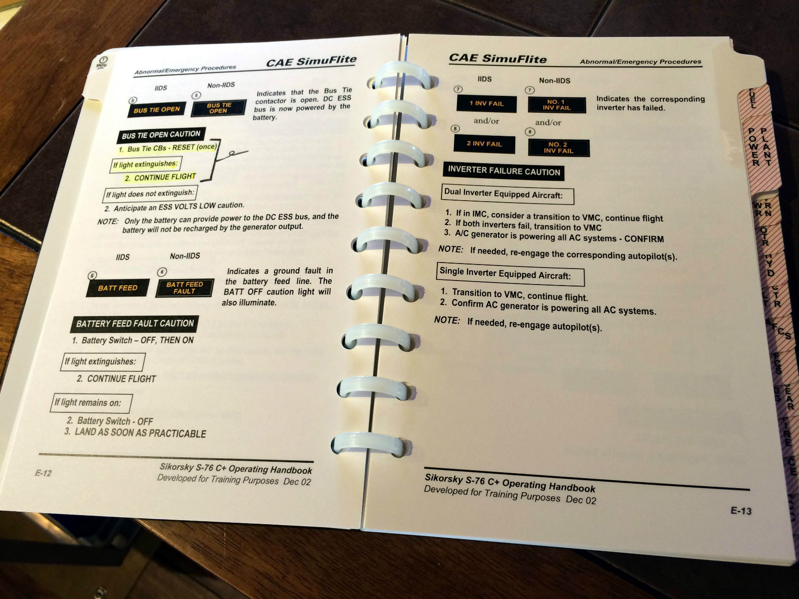 Sikorsky S76 C+ Abnormal Emergency Checklist