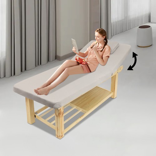 Massage Bed Physical Rectangular Treatment Bed Spa Facial Massage Table w/Pillow
