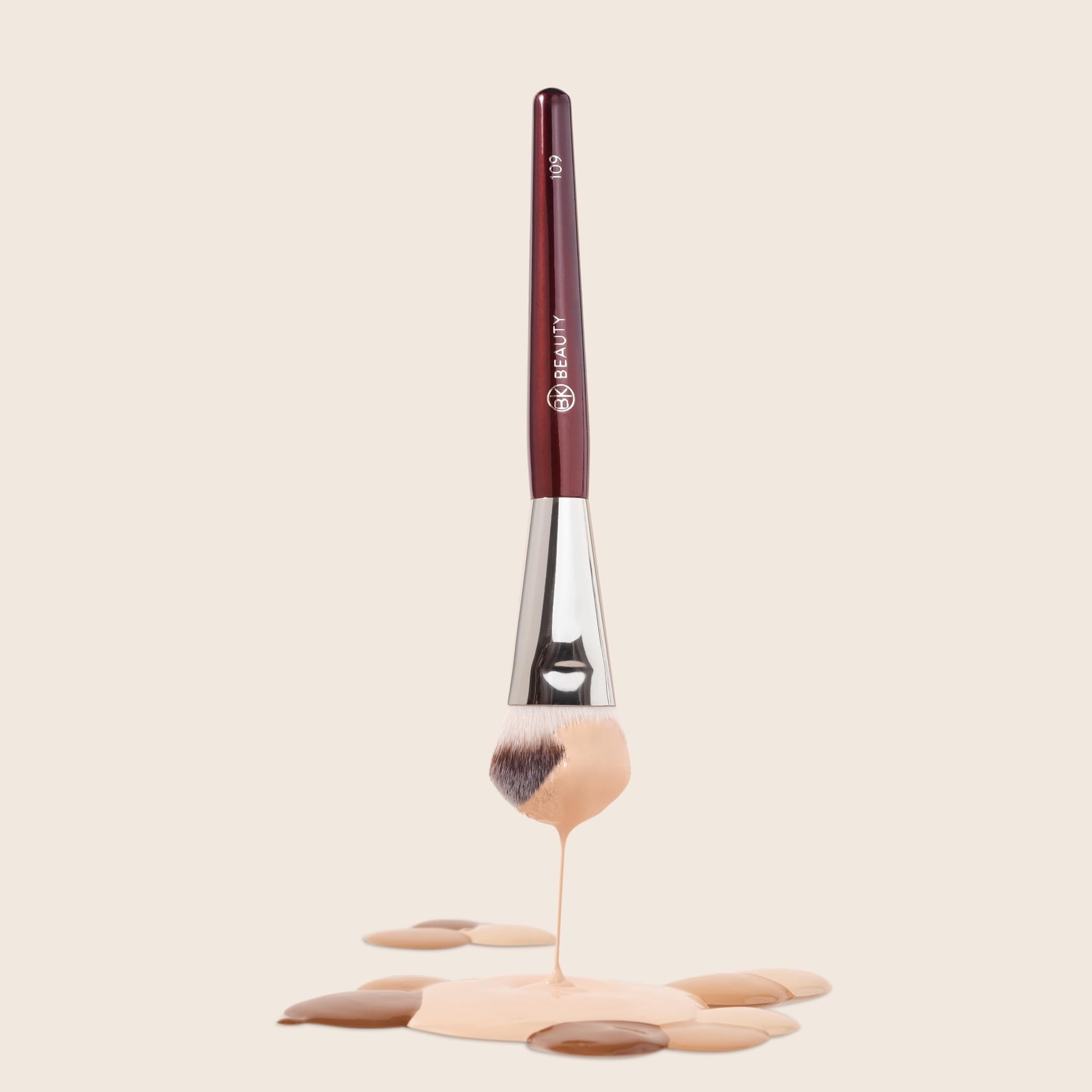 BK BRUSHES - 109 MINI CONTOURED FOUNDATION - Face Brush
